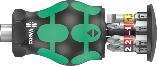 Wera Kraftform Kompakt Stubby Bitsskrutrekker med 6 Deler Håndverktøy Wera Kraftform Kompakt Stubby Bitsskrutrekker med 6 Deler Håndverktøy