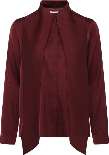 Ahlvar Gallery Miki Silk Blouse   BURGUNDY   XL