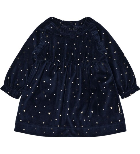 Hust And Claire Hust & Claire Kis Gold velourkjole til baby more navy 74