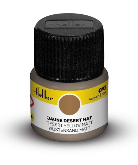 Heller Akryl No 93 Desert Yellow - Matt 12ml