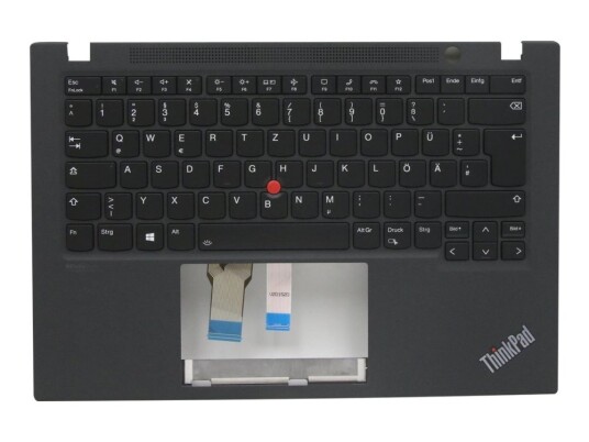 Sunrex - Erstatningstastatur For Bærbar Pc - Med Trackpoint - Bakbelysning - Tysk - Svart - Med Toppdeksel - For Thinkpad T14s Gen 2 20Wm, 20Wn