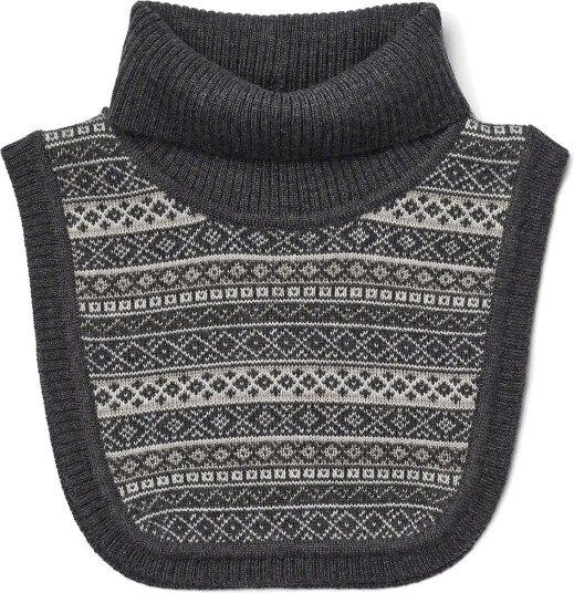 Wheat Jacquard Neckwarmer Majo CHARCOAL MELANGE One Size