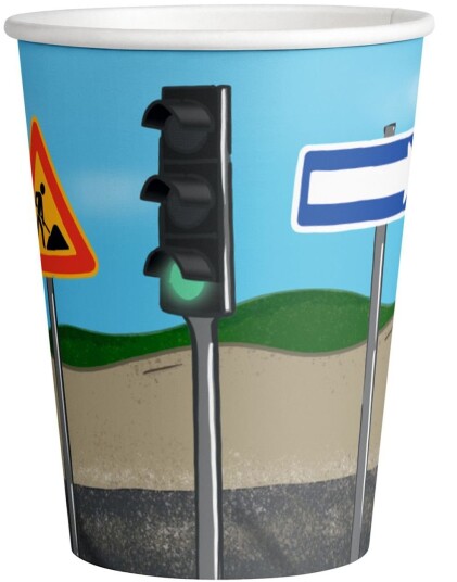 Amscan 8 stk Koppper 250 ml Construction Party 9916737 Amscan 8 stk Koppper 250 ml Construction Party 9916737