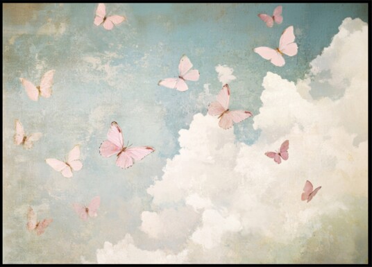 Whimsical Butterflies Plakat / 50x70