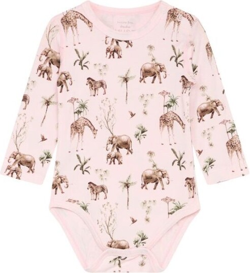 Hust&Claire bambus Hust & Claire body i bambus m/safari dyr Rose morn Hust&Claire bambus Hust & Claire body i bambus m/safari dyr Rose morn