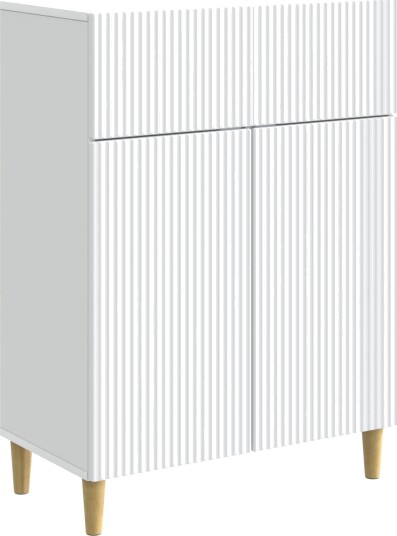Serviesskap med skuff Hvit 66 x 34,5 x 90 cm Konstruert tre Serviesskap med skuff Hvit 66 x 34,5 x 90 cm Konstruert tre