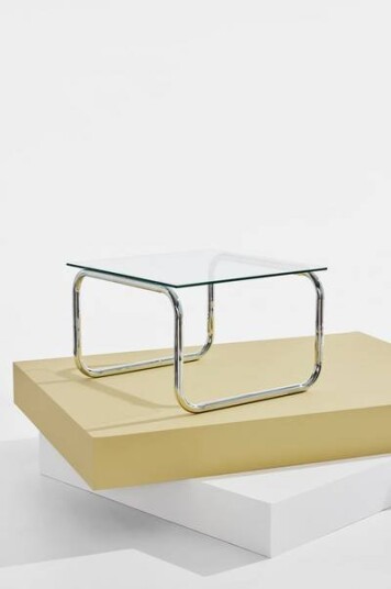 Pastill Lulu sofabord i glass og krom 60x60 cm 1696164-01-0