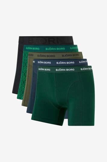 Björn Borg Boksershorts Cotton Stretch Boxer 5 pakning Flerfarget