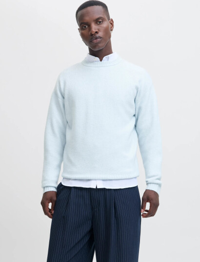 Jack & Jones Jjesoho Ollie Knit Crew Neck Sn - Blue - M Jack & Jones Jjesoho Ollie Knit Crew Neck Sn - Blue - M