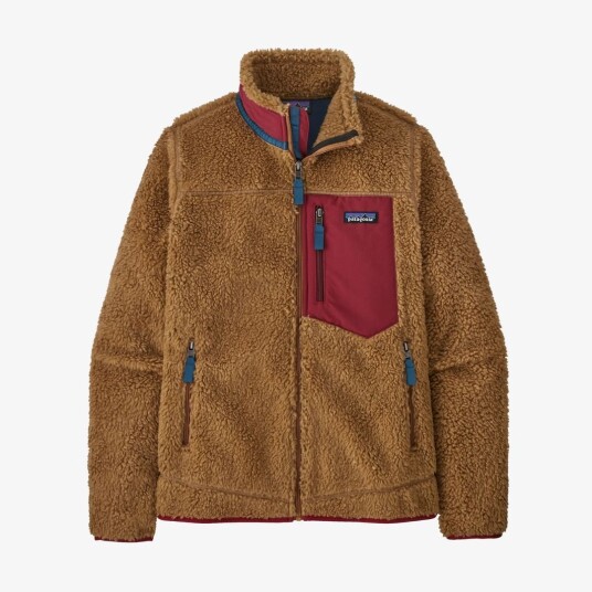 Patagonia W´S Classic Retro-X Jkt Dame Nbwa Nest Brown W/Wax Red L Patagonia W´S Classic Retro-X Jkt Dame Nbwa Nest Brown W/Wax Red L