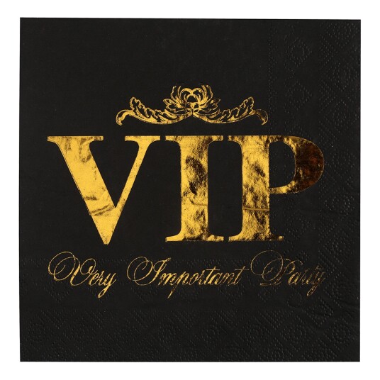 Santex Servietter VIP Svart/Gull Santex Servietter VIP Svart/Gull