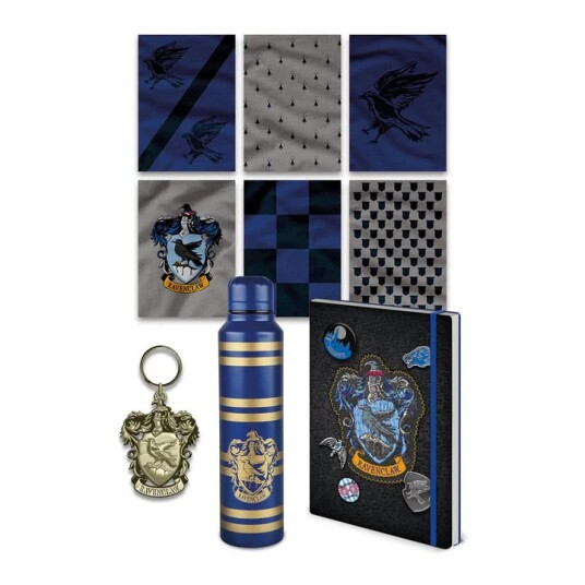 Harry Potter Ravenclaw Premium Gavesett med Notatbok, Drikkeflaske og Nøkkelring