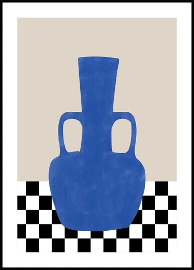 Azure Vase Chess Board Plakat Plakat / 50x70cm