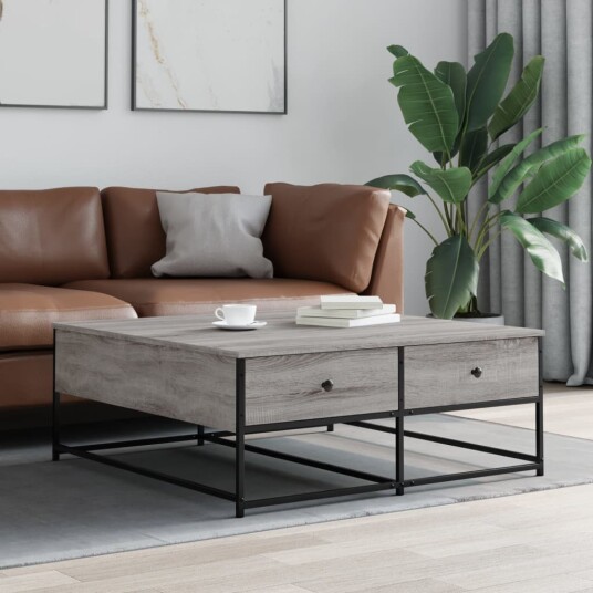 Salongbord grå sonoma 100x99x40 cm konstruert tre 8721012124585