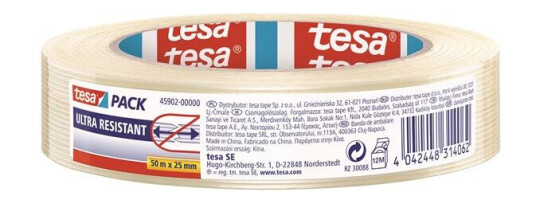 tesa pack Ultra Resistant Packaging Tape 50m x 25mm Transparent