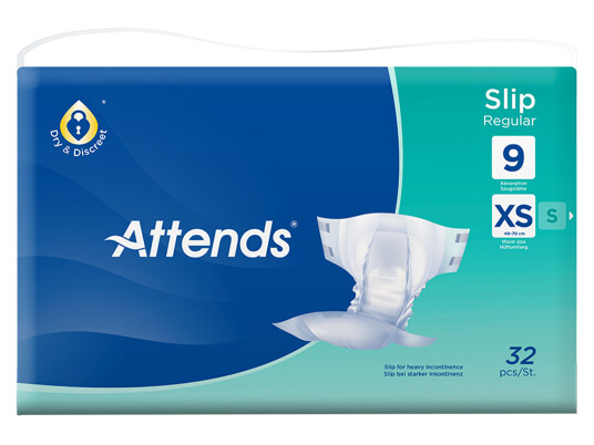 Attends Slip Regular 9, X-Small, 32 stk.