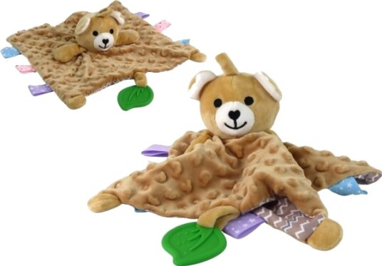 Leantoys Teddy Bear Plysj Koseteppe Teppe Stubber Teether Rattle