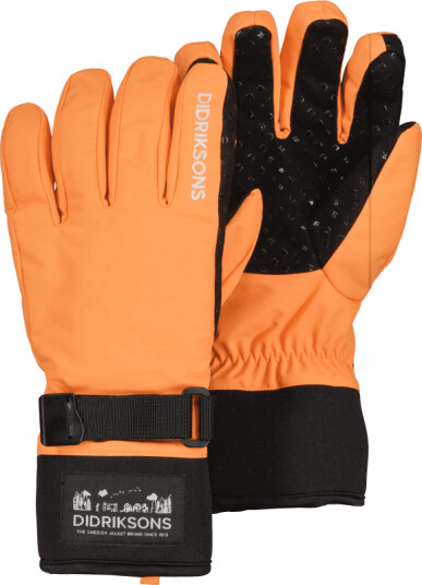 Didriksons Juniors' Lovas Five Finger Gloves 4, Cantaloupe Didriksons Juniors' Lovas Five Finger Gloves 4, Cantaloupe