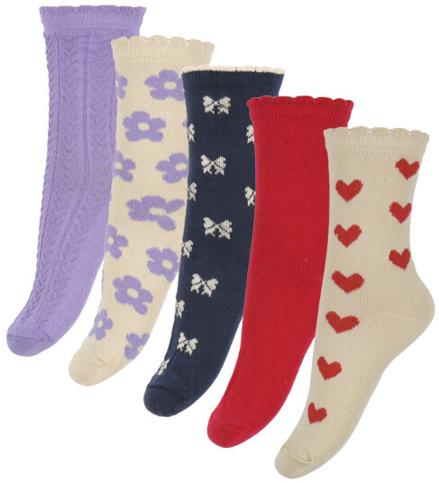 Minymo Red Socks 5-pakning 27-30