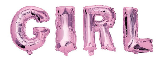 Folie Ballong Rosa 40 cm - Girl Folie Ballong Rosa 40 cm - Girl