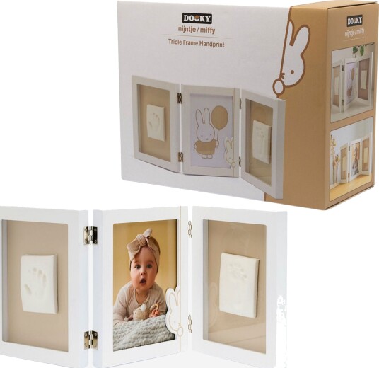 Dooky X Miffy Håndavtrykk Trippelramme Stor Hvit Dooky X Miffy Håndavtrykk Trippelramme Stor Hvit