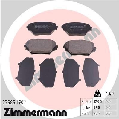 Bremseklosser ZIMMERMANN 23585.170.1