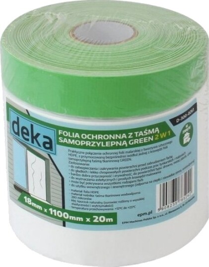 Deka Beskyttelsesfolie Med Z Tasma Zielona Do Zewnatrz 110 Cm X 20 M