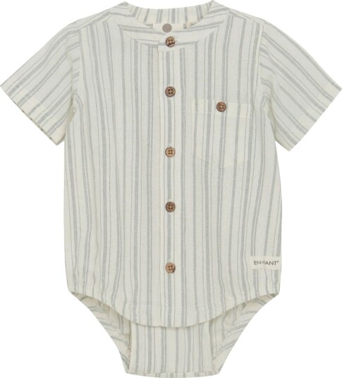En Fant Body Shirt SS Stripe Eggnog (86 / 1,5 år)