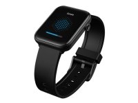 Mobvoi TicWatch GTH Smartwatch - Raven black - smartklokke med bånd - TPU-silikon - raven black - display 1.55 - Bluetooth - 59.4 g