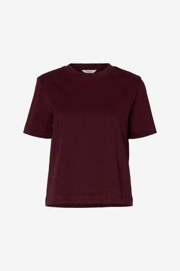 Selected FEMME - Topp slfEssential SS Boxy Tee - Rød
