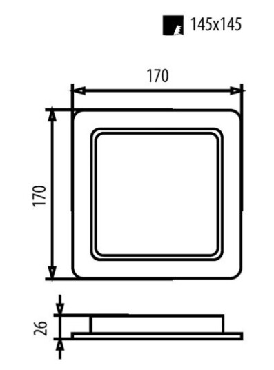 Led Ceiling Panel 18W 4000K Mce374s