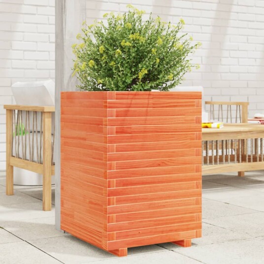  Plantekasse voksbrun 50x50x72 cm heltre furu