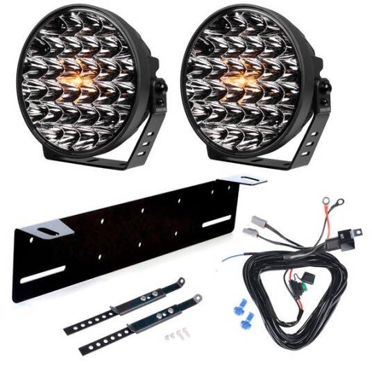 Ekstralys PURELUX 9110 DRL   Rund / 23 cm / 175W 2 stk   Komplett pakke