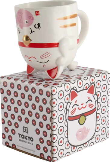 Tokyo Design Studio Kawaii Lucky Cat krus, 35 cl, pink Tokyo Design Studio Kawaii Lucky Cat krus, 35 cl, pink