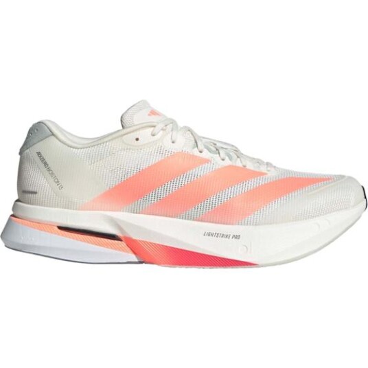 Adidas Men"s Adizero Boston 13 Off White / Lucid Orange / Grey 42 Adidas Men"s Adizero Boston 13 Off White / Lucid Orange / Grey 42