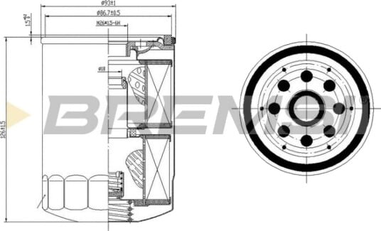 Oljefilter BREMSI FL1422 Oljefilter BREMSI FL1422