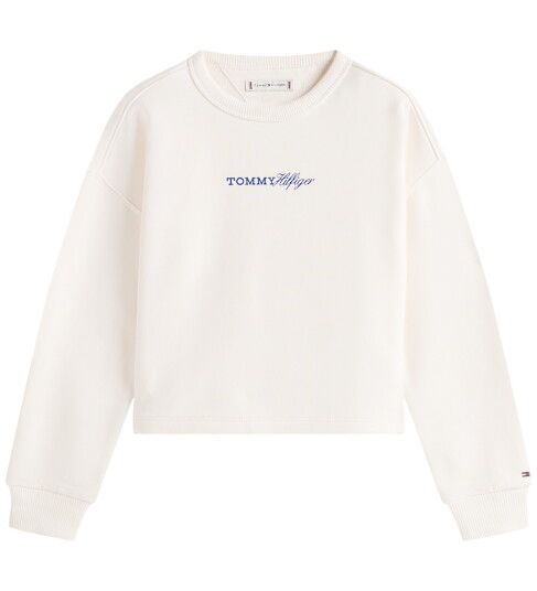 Tommy Hilfiger Collegegenser Glitter Gammel White 7 år 122 Collegegenser Hvit