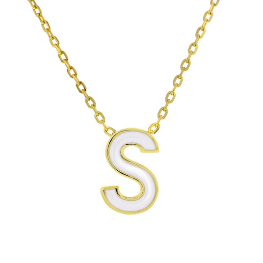 Pan Jewelry, Smykke i forgylt 925 sølv bokstav S