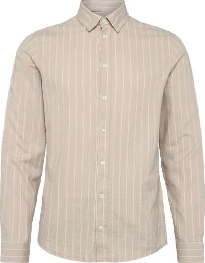 Casual Friday Cfanton Ls Bd 0159 Striped Shirt   Beige   L