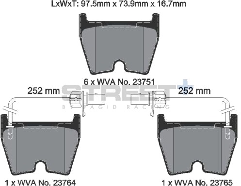 PAGID Racing T8044SP2001 Bremseklosser