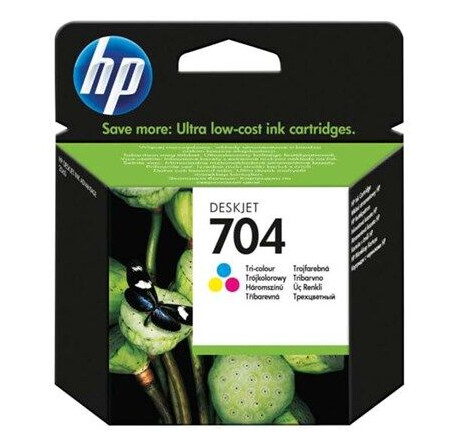 HP 704 - Blekkpatron Fargestoffbasert Cyan, Fargestoffbasert Gul