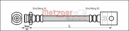 Bremseslange METZGER 4111979