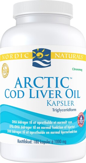 Nordic Naturals Torskelevertran m. sitrussmak - 180 Kapslar