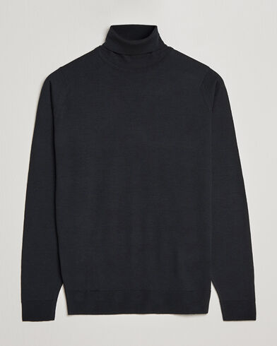 John Smedley Cherwell Extra Fine Merino Rollneck Black John Smedley Cherwell Extra Fine Merino Rollneck Black