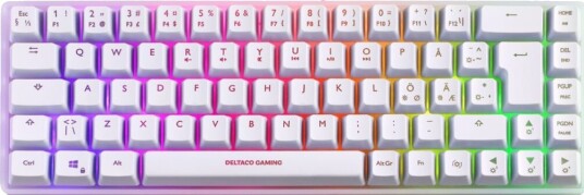 Deltaco WK70 RGB Gaming Tastatur Hvit 60% Membran Deltaco WK70 RGB Gaming Tastatur Hvit 60% Membran