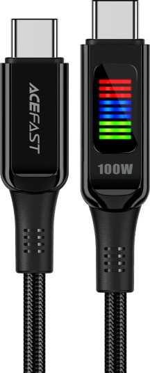 Usb-Kabel Acefast Usb-C Til Usb-C 1,2 M Svart