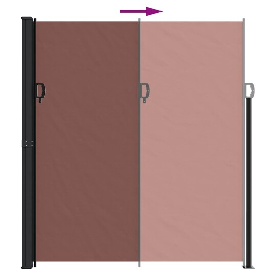 Uttrekkbar sidemarkise 220x600 cm brun