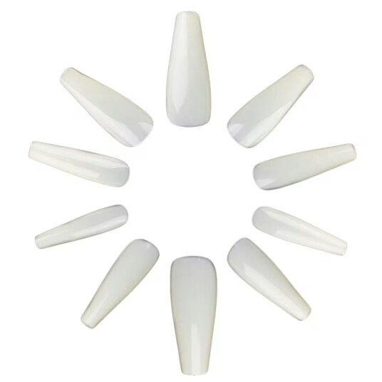 Otego 500st nageltippar ballerina mjölkvita lösnaglar akryl tippar Otego 500st nageltippar ballerina mjölkvita lösnaglar akryl tippar
