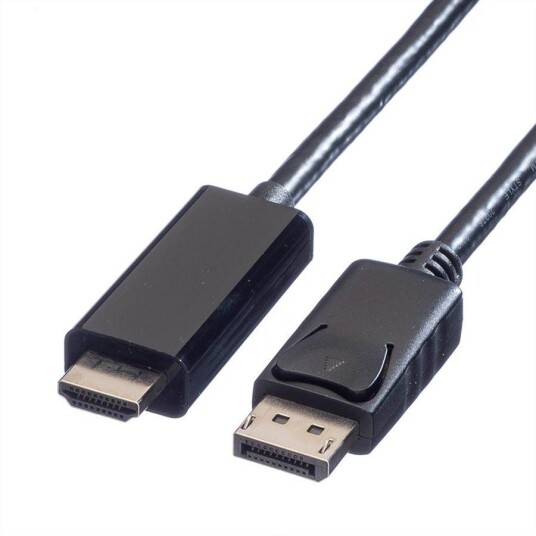 VALUE DisplayPort Cable, DP - UHDTV, M/M, black, 1m
