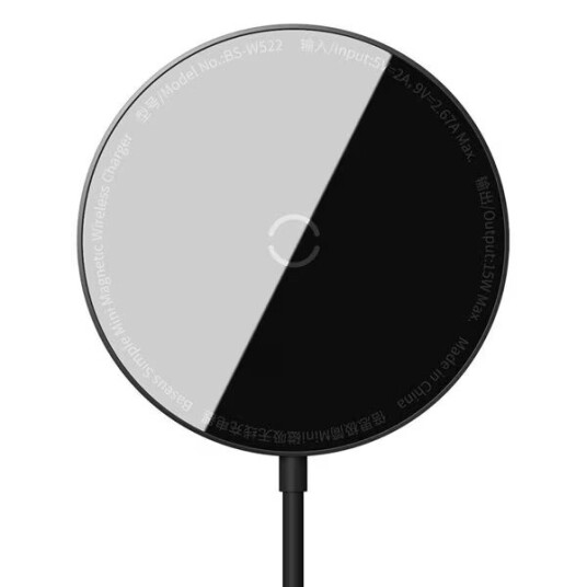 Baseus Simple Mini Qi trådløs ladeplate EPP 15W Sort